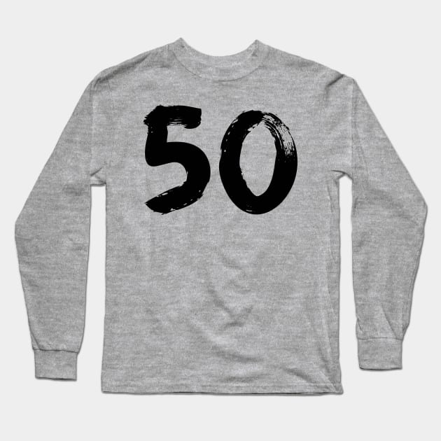 Number 50 Long Sleeve T-Shirt by Erena Samohai